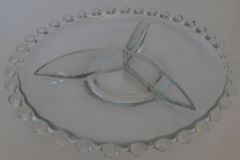 Bohemia glass, drievaksschaal