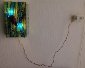 🔍Willem van Oyen voor Raak Amsterdam, Glazen wandlamp, model Chartres, jaren '60