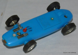 Racebaanauto Blauwe Lotus nummer 1