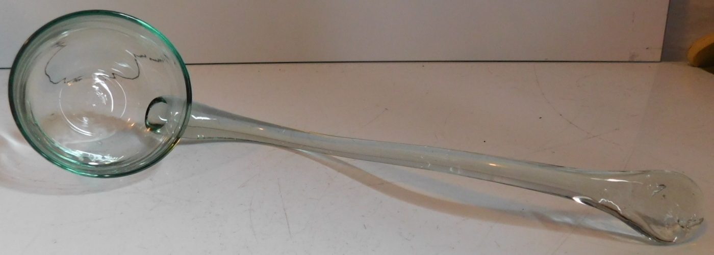 Blankglazen bowllepel / punchlepel L= 30 cm