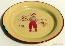 Antiek emaille kinderbord