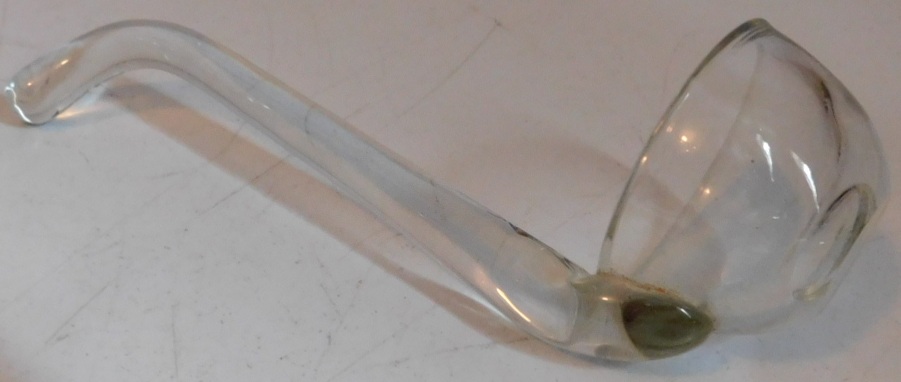 Blankglazen bowllepel / punchlepel L= 15 cm