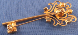 Prachtige gedecoreerde broche van sleutel