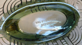 Val Saint Lambert - Groene schaal 'Coupe Noémie Ovale'