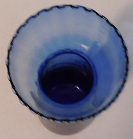 Kobalt blauw glazen Hyacinth vaas