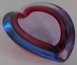 Murano Sommerso Glas ashtray by Flavio Poli, 1960s