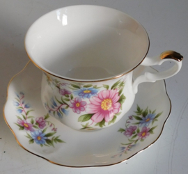 Royal Ascot, Fine Bone China, Blue Velvet - kop en schotel.
