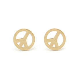 Stainless steel Peace | Goud