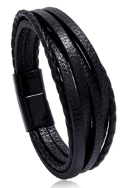 Lederen Armband | Zwart