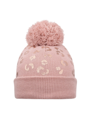 Volwassen - muts tijgerprint pompom | roze