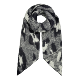 Wintersjaal Tie dye | Zwart-wit