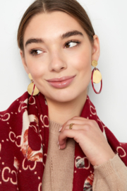 Cirkels met print | Goud-beige