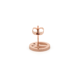 Stainless Steel Studs Peace | Rose gold