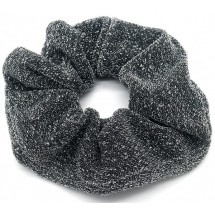 Scrunchie Glitter Zilver/Grijs