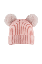 Kids - basic muts met bolletjes | roze