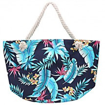Strandtas Bladeren Blauw
