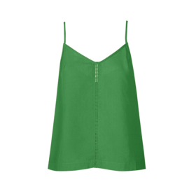 Top met broderie stipe