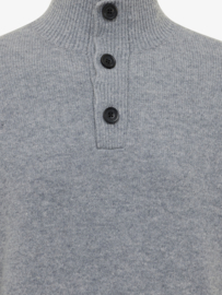 Genti Turtleneck 3 buttons | Grijs