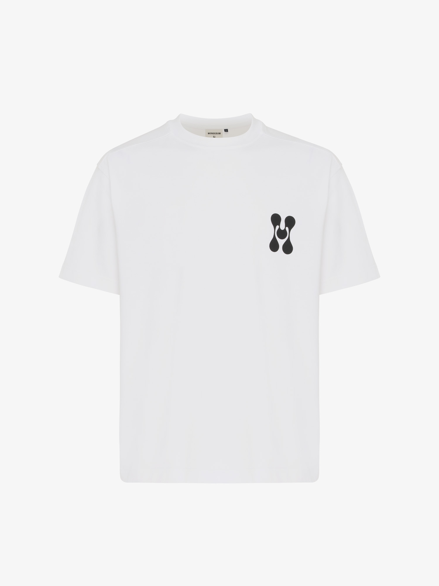 Genti // Monogram T-shirt Wit