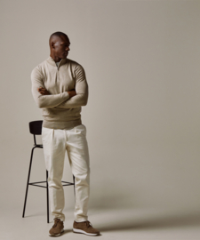 Profuomo Beige luxury basic half zip