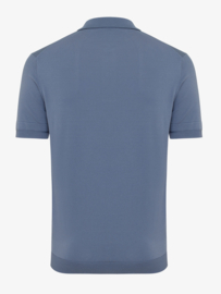 Genti blauw polo met een ronde hals, vervaardigd in de cool dry  kwaliteit.