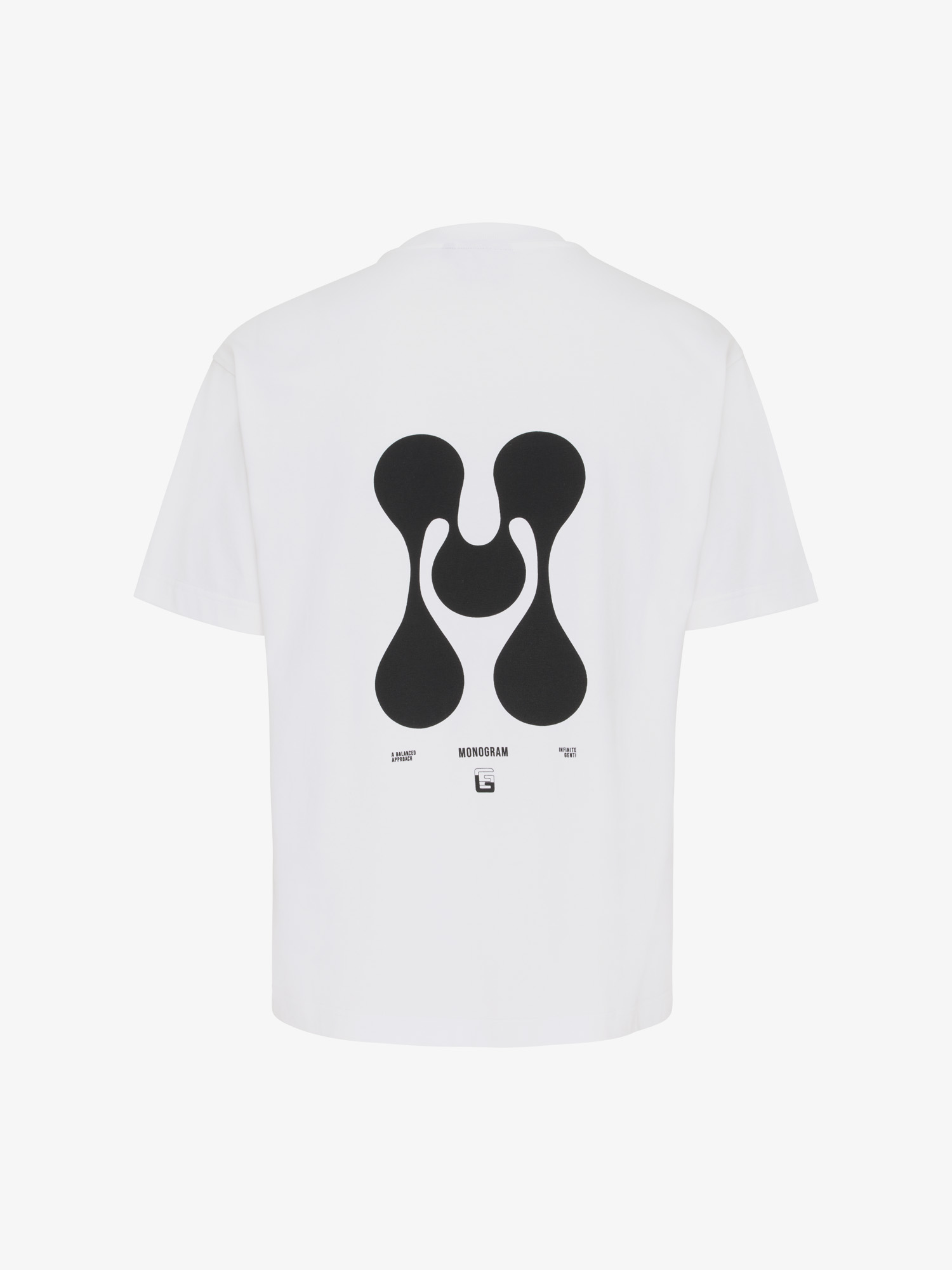 Genti // Monogram T-shirt Wit