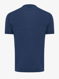 Genti Knittted T-shirt blauw Katoen & linnen