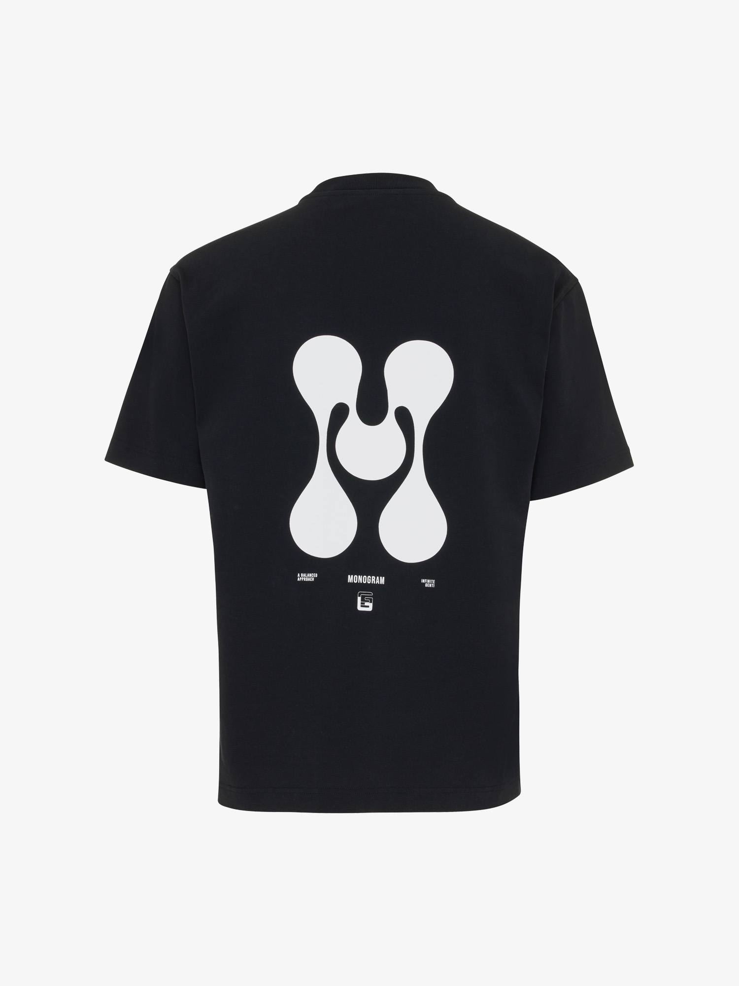Genti // Monogram T-shirt Zwart