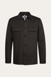 Profuomo /Donkerbruin knitted overshirt