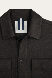 Profuomo /Donkerbruin knitted overshirt