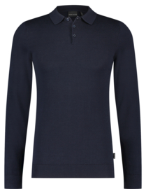 Saint Steve polo lange mouw Navy