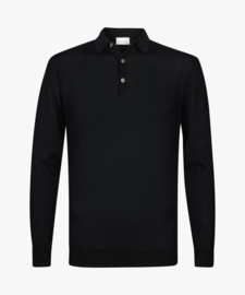 Profuomo // Zwarte merino polo