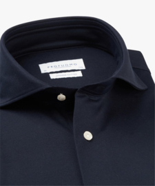 Profuomo Navy Japanese knitted overhemd