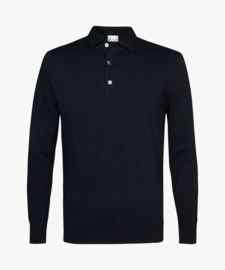 Profuomo Lange mouw polo zwart