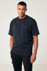 GENTI Zwart T-shirt in een relaxed fit