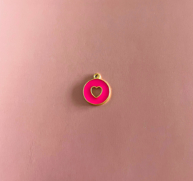 Roze - hart in cirkel