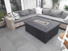 Vuurtafel Block Black wash