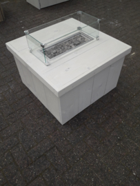Vuurtafel Block White wash