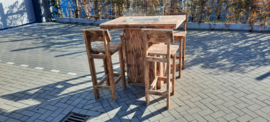 Vuurstatafel set rechthoek Small met rugleuning