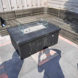 Vuurtafel Block Black wash