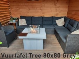 Vuurtafel Tree 80x80cm Grey