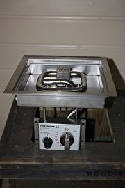 Inbouwhaard 29x29cm met glasombouw