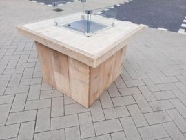 Vuurtafel Tree Gebruikt steigerhout