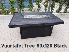 Vuurtafel Tree 80x120cm Black