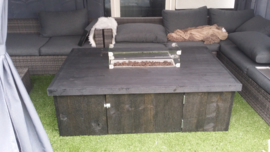 Vuurtafel Block Black wash