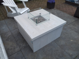 Vuurtafel Block White wash