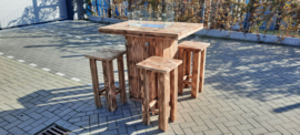 Vuurstatafel set rechthoek Small zonder rugleuning