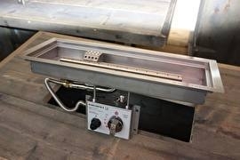 Inbouwhaard 50x19cm met glasombouw