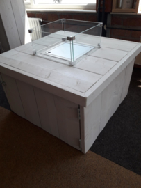 Vuurtafel Block White wash