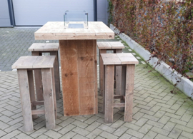 Vuurstatafel set rechthoek Small zonder rugleuning